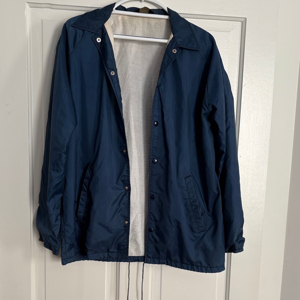 Vtg Sears Men's Dark Blue Windbreaker
